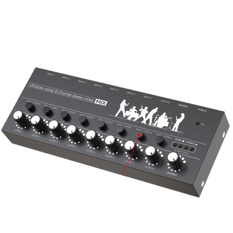 Audio Music Hub - Voor zeswegmixer Mini Mixer Muziekinstrument Hub