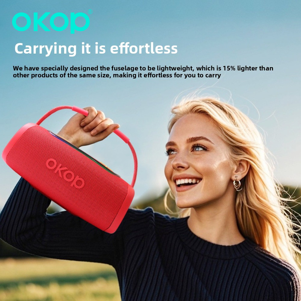 Audio Music To Video Ai - OKOP Bluetooth-luidspreker, draagbaar RGB-licht, draadloze draagbare