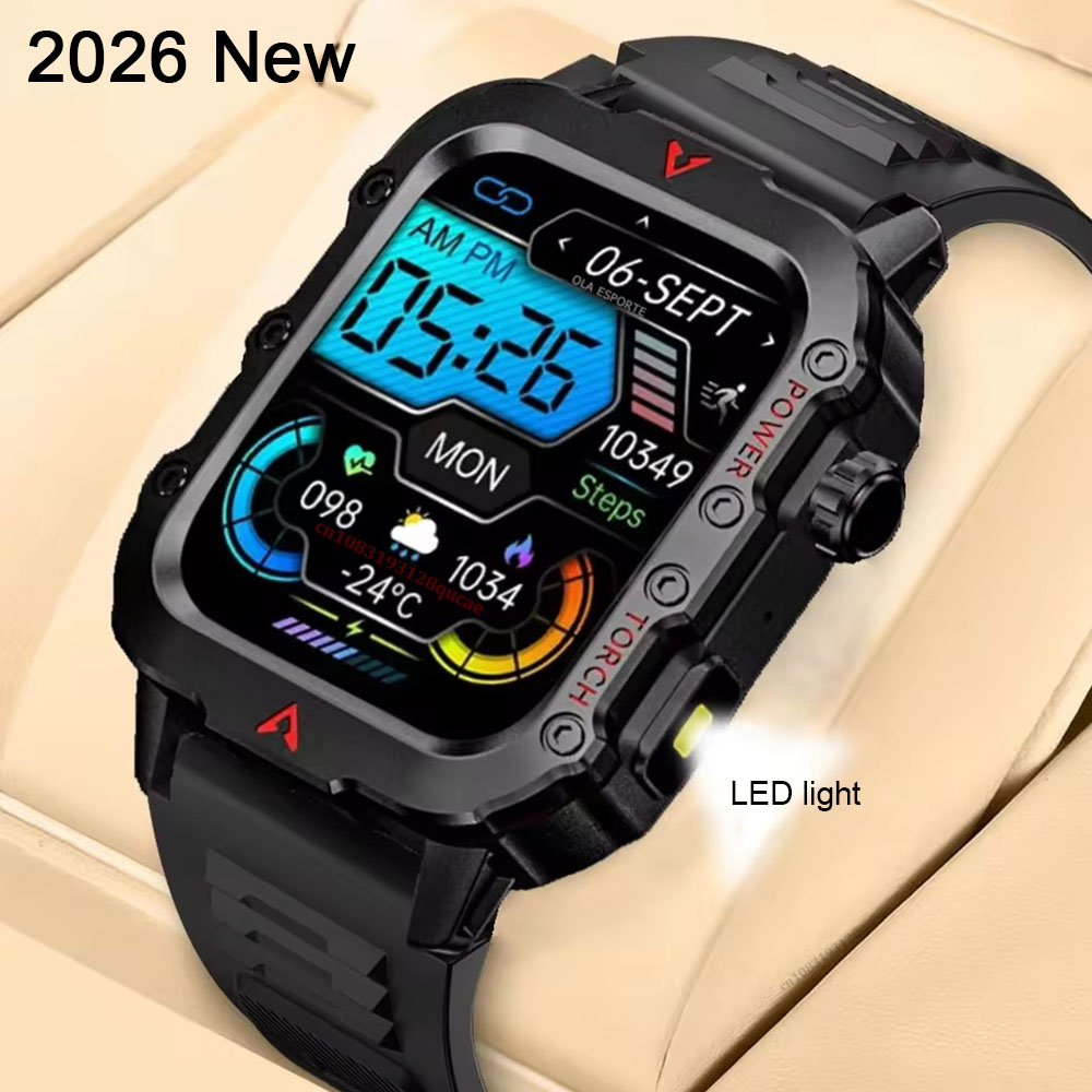 Audio Music Light - Nieuw Smartwatch voor Heren met LED-zaklamp,