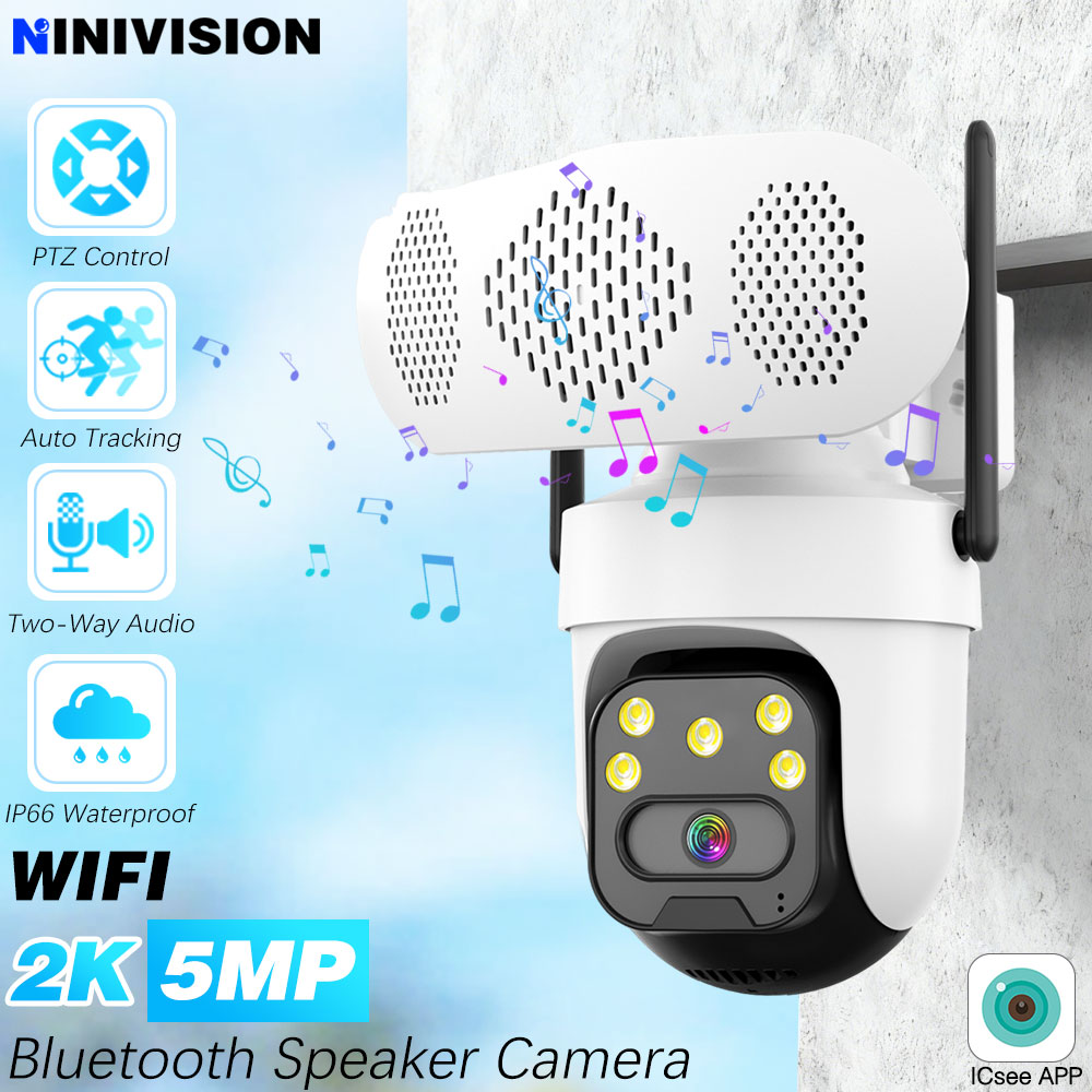 Audio Music Player App - 5MP Muziekspeler Camera WIFI Bluetooth Speaker