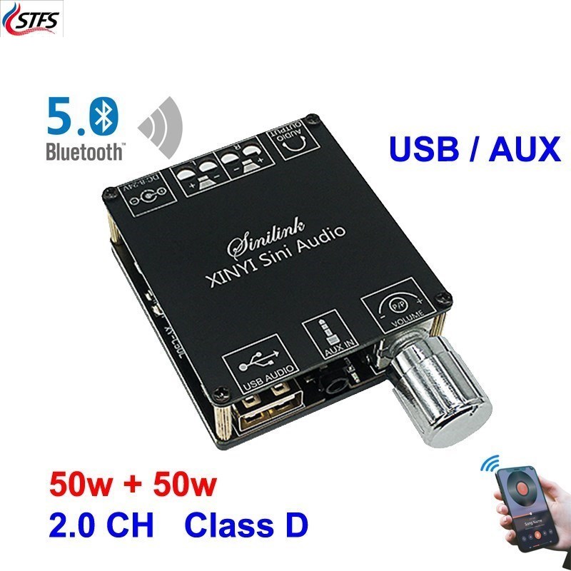 2*50W Voor Bluetooth 5.0 Eindv - Audio Music Player App recensie en prijs