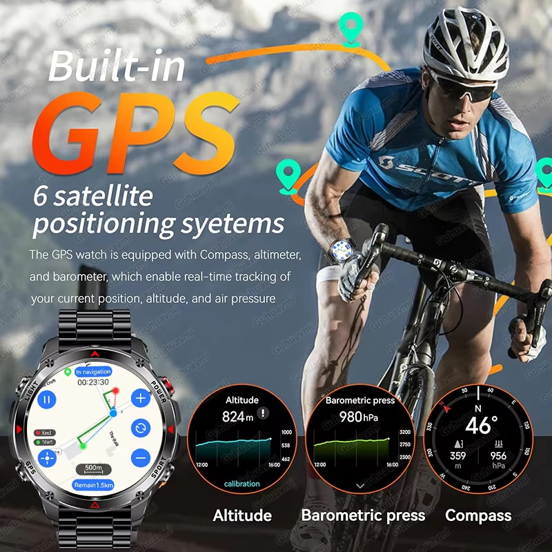 Militaire 540mAh GPS Smart Wat - Audio Music Light recensie en prijs