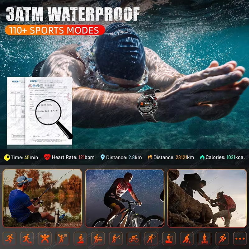 Militaire 540mAh GPS Smart Wat - Audio Music Light recensie en prijs