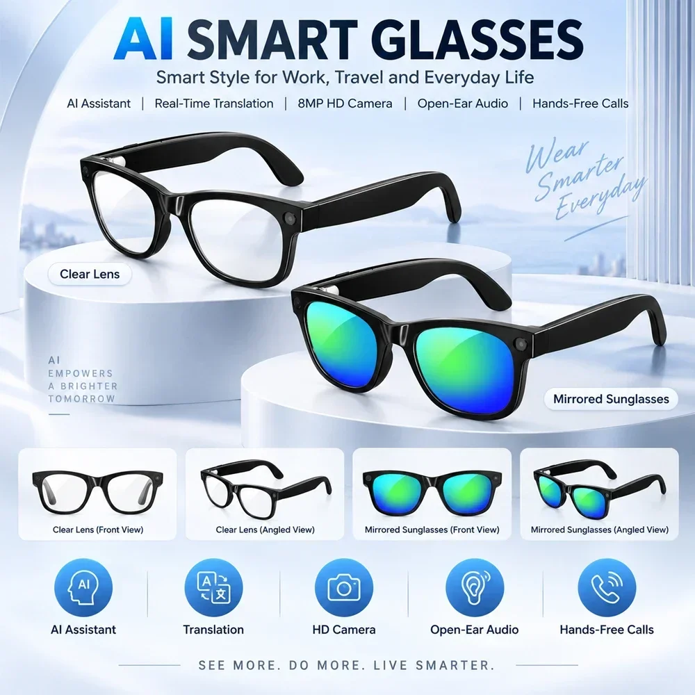 2026 AI Smart Bril MT5 Mini 8M - Audio Music Videos recensie en prijs