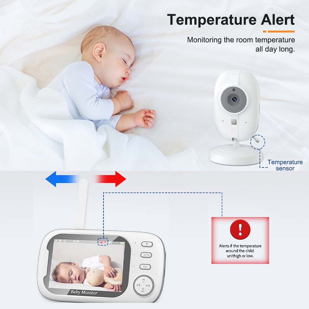 3.5'' Video Babyfoon 2.4G Moed - Audio Music Videos recensie en prijs